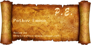 Petkov Emese névjegykártya